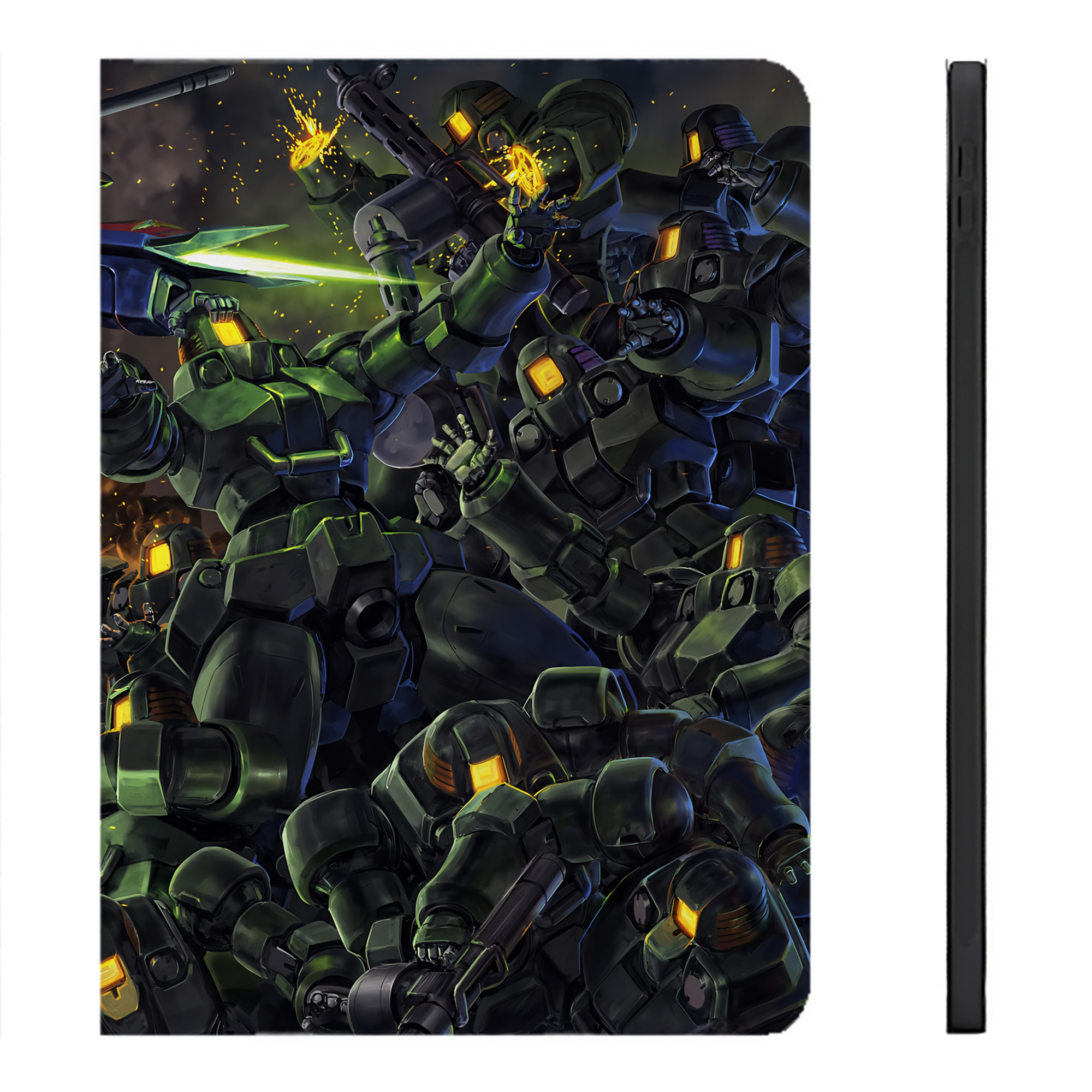 （画像用） 機動戦士ガンダム Mobile Suit Gundam IPadケース ペンホルダー付き ブックスタイルデザイン